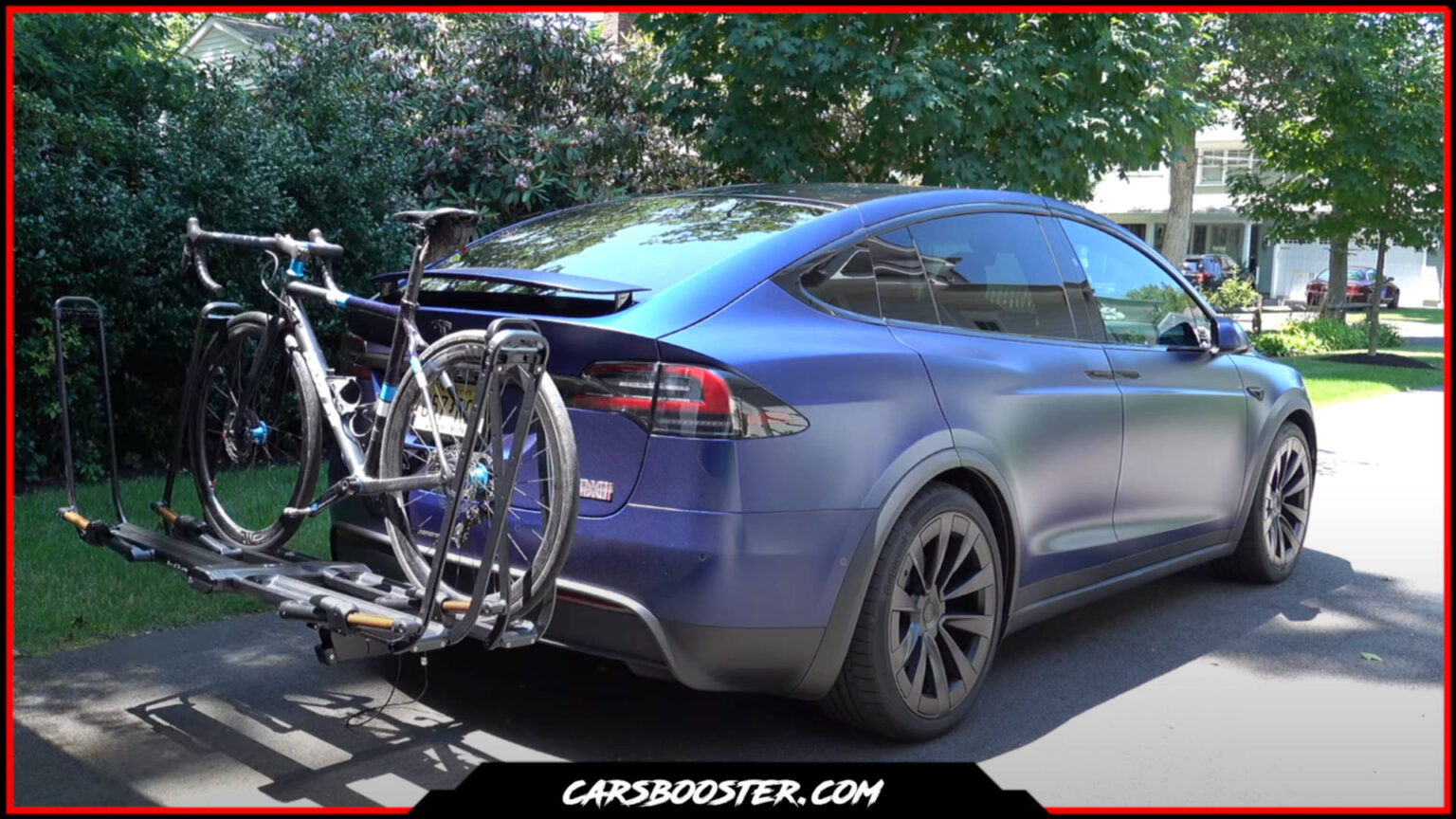 tesla model 3 bike in trunk